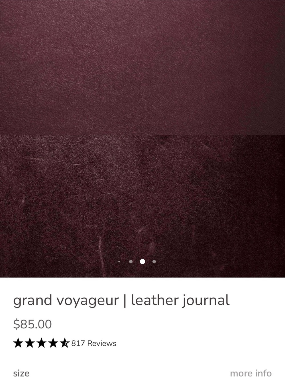 Paper Republic - Grand Voyager Leather Notebook (xl) Venezia NWOT - Picture 6 of 11